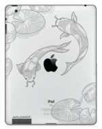Artistic Koi drawing iPad engraving